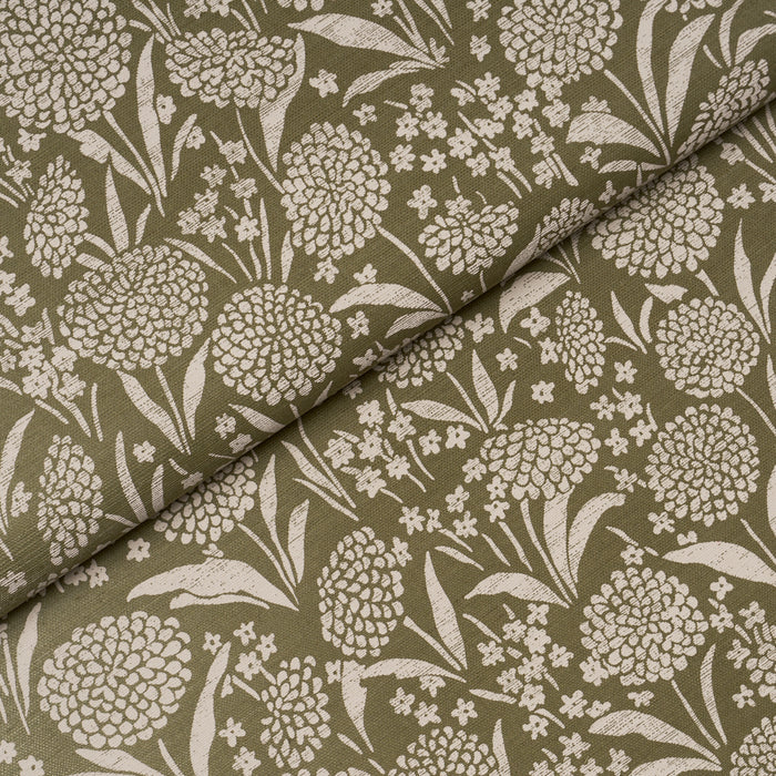 Schumacher Chrysanthemum Sisal Juniper Wallpaper Sample 5009784