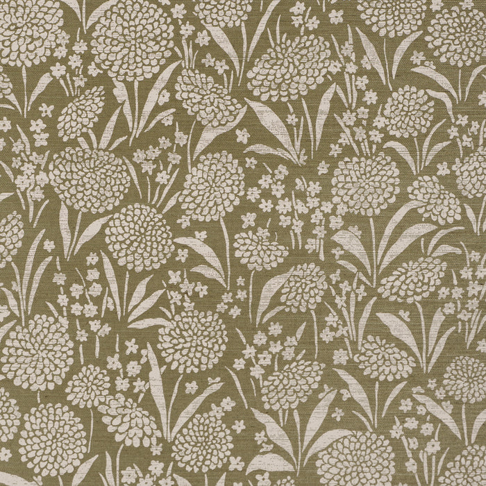 Schumacher Chrysanthemum Sisal Juniper Wallpaper 5009784