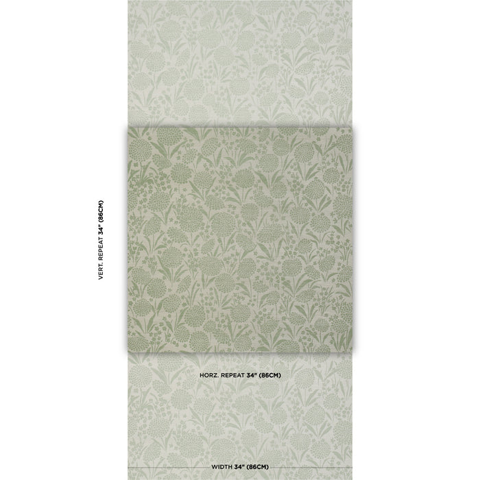 Schumacher Chrysanthemum Sisal Willow Wallpaper Sample 5009785