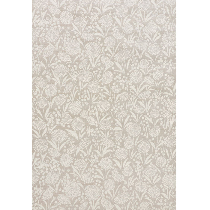 Schumacher Chrysanthemum Hemp Shimmer Moonstone Wallpaper Sample 5009790
