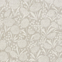 Schumacher Chrysanthemum Hemp Shimmer Moonstone Wallpaper 5009790