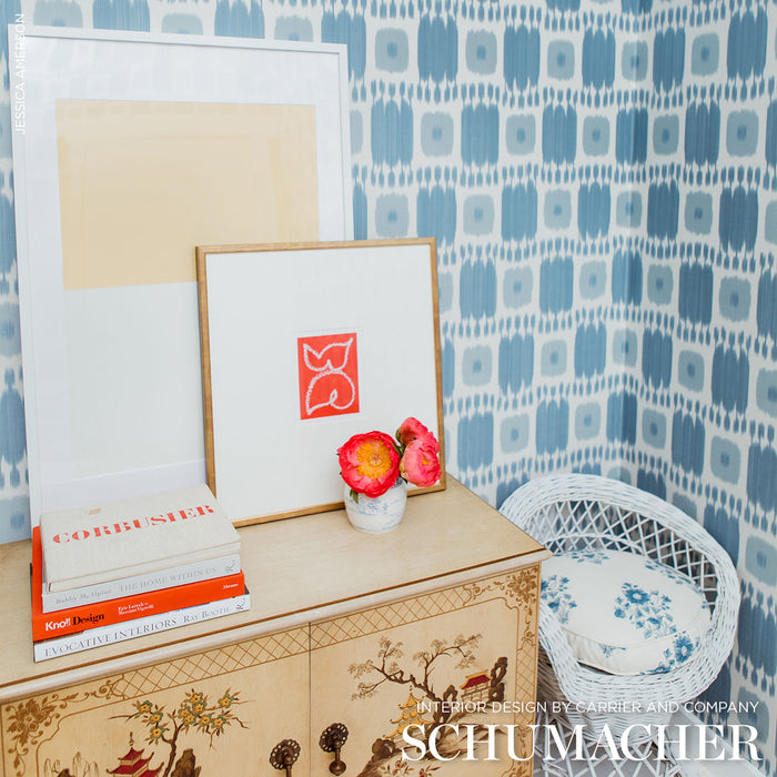 Schumacher Kandira Sky Wallpaper Sample 5009850