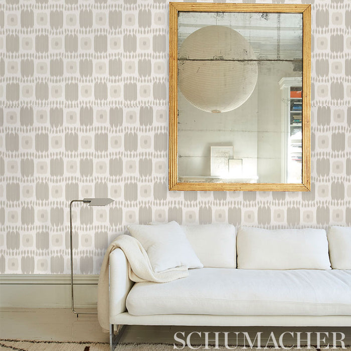 Schumacher Kandira Stone Wallpaper Sample 5009851