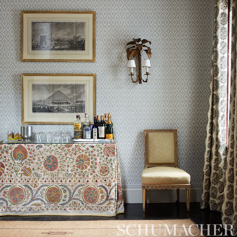 Schumacher Jake Soft Grey Wallpaper Sample 5009862