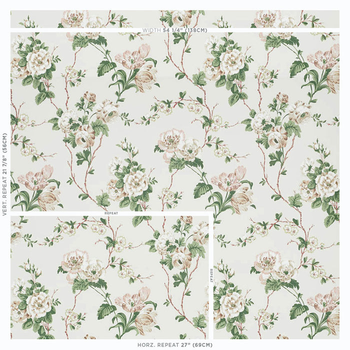 Schumacher Betty Quiet Pink Wallpaper Sample 5009870