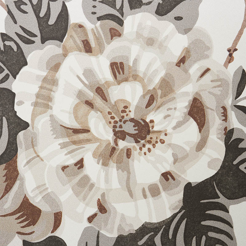Schumacher Betty Charcoal Wallpaper Sample 5009871