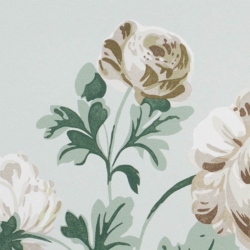 Schumacher Betty Celadon Wallpaper Sample 5009872