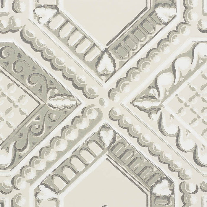 Schumacher Lacunaria Stone Wallpaper Sample 5009901