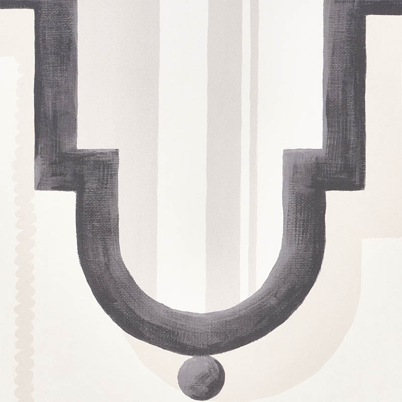 Schumacher Villa Panel Dove Wallpaper Sample 5009910