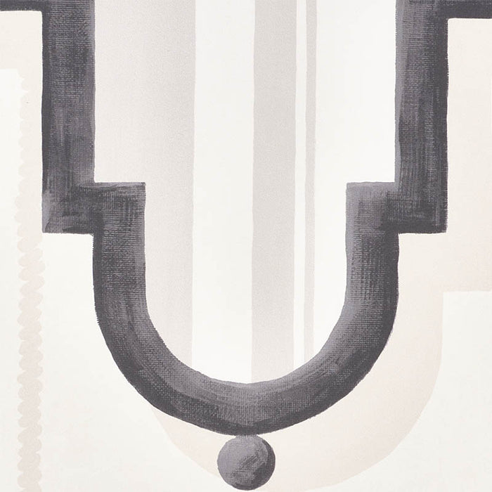 Schumacher Villa Panel Dove Wallpaper Sample 5009910