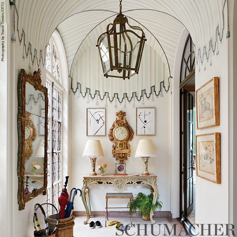 Schumacher Villa Panel Sky Wallpaper Sample 5009911