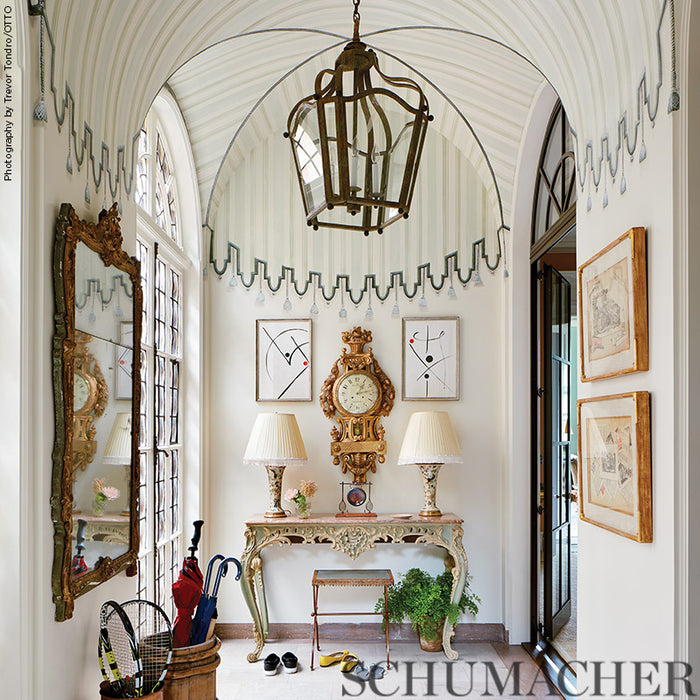 Schumacher Villa Panel Sky Wallpaper Sample 5009911