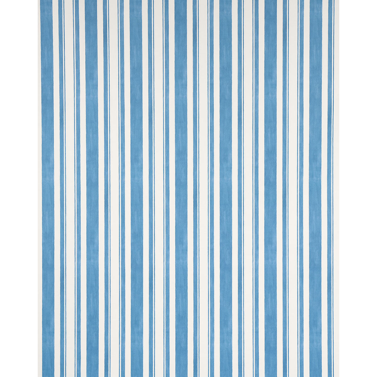Schumacher Villa Stripe Peacock Wallpaper Sample 5009926