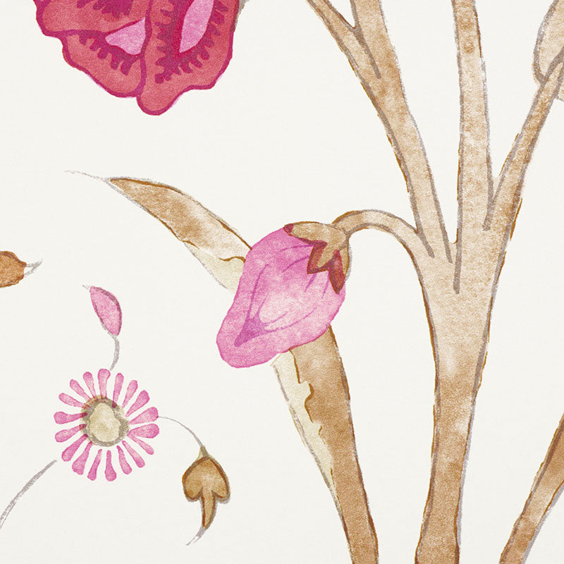Schumacher Khilana Floral Spice Wallpaper Sample 5009951