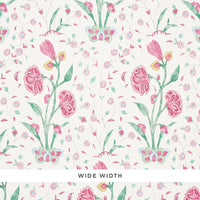 Schumacher Khilana Floral Pink Wallpaper 5009953