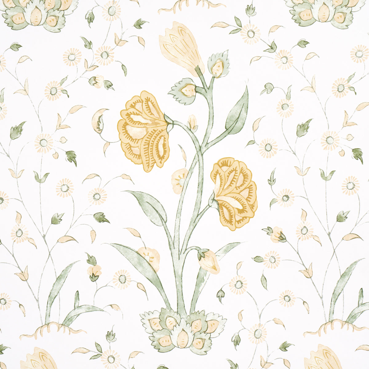 Schumacher Khilana Floral Marigold 5009954 Sample | 40% Off (Samples)