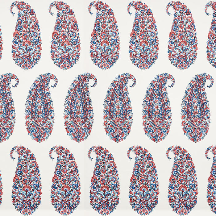 Schumacher Shirala Paisley Delft & Rose Wallpaper Sample 5009970