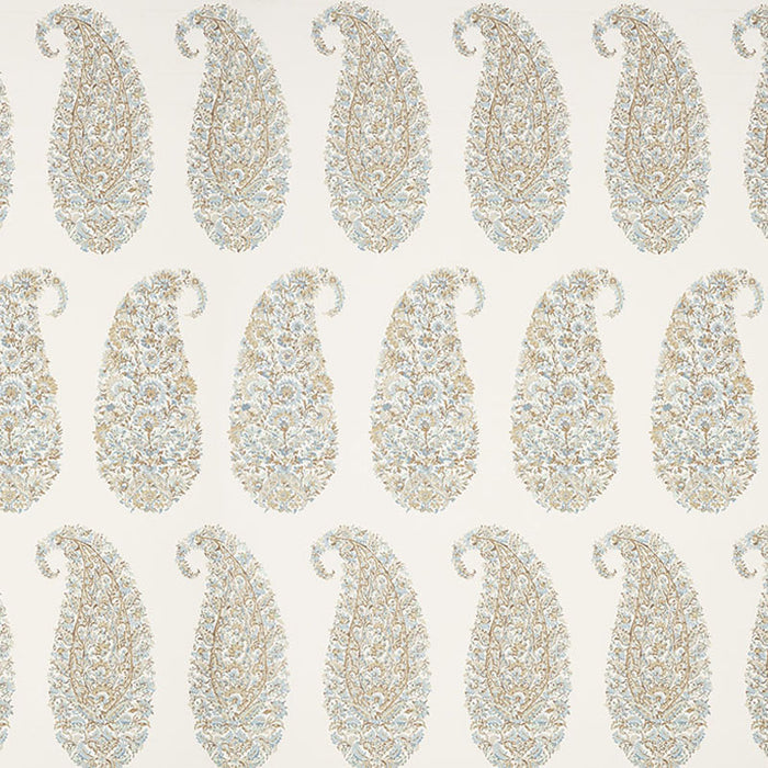 Schumacher Shirala Paisley Aqua Wallpaper Sample 5009971