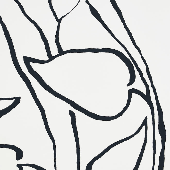 Schumacher Solandra Vine Black Wallpaper Sample 5010071