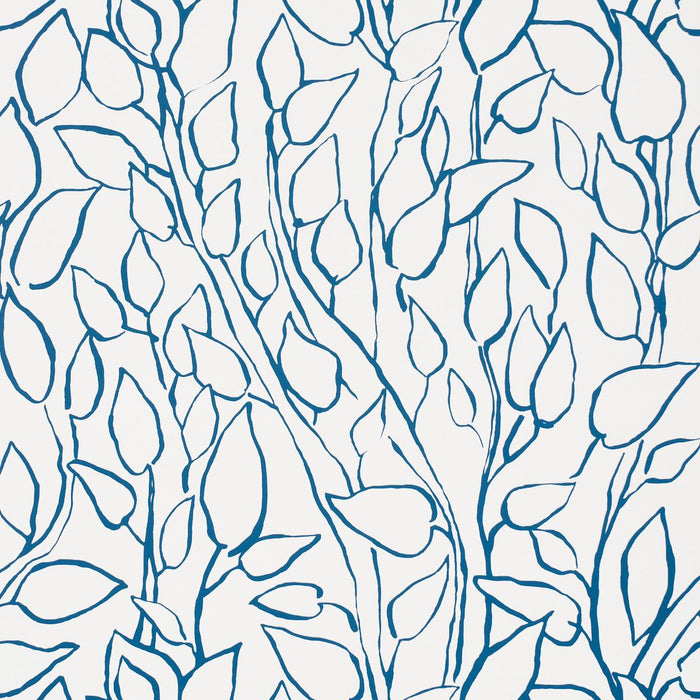 Schumacher Solandra Vine Navy Wallpaper Sample 5010073
