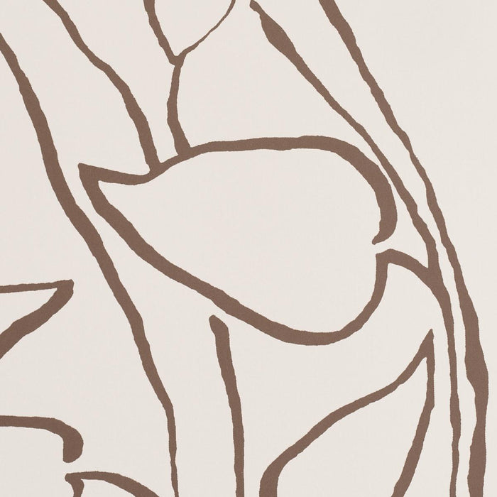 Schumacher Solandra Vine Brown Wallpaper Sample 5010074