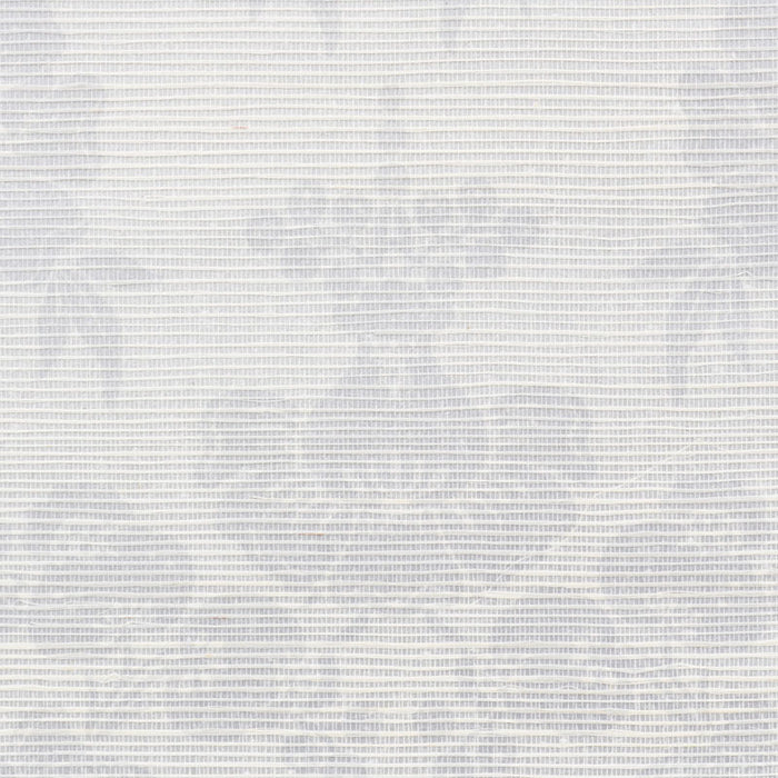 Schumacher Simone Damask Grasscloth Silver Wallpaper Sample 5010120