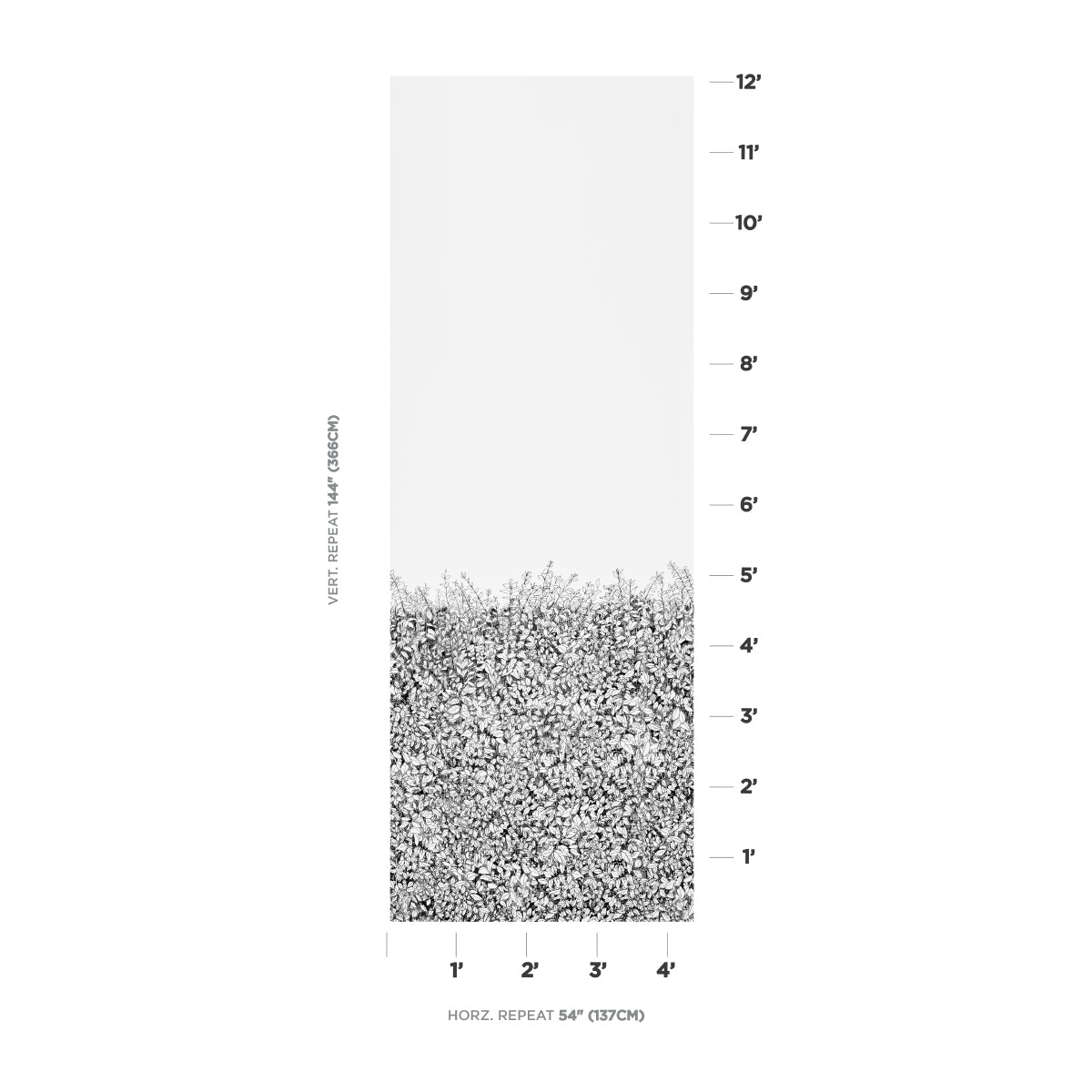 Schumacher Greenery Galore Vinyl Panel Black Wallpaper 5010130