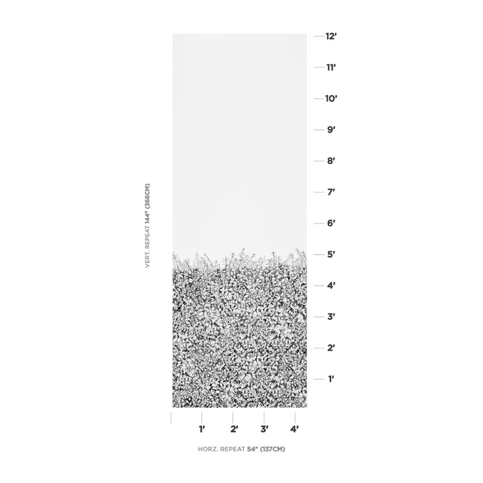 Schumacher Greenery Galore Vinyl Panel Black Wallpaper Sample 5010130