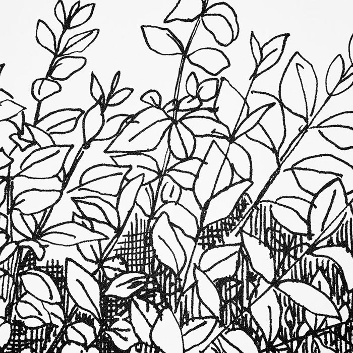 Schumacher Greenery Galore Vinyl Panel Black Wallpaper Sample 5010130