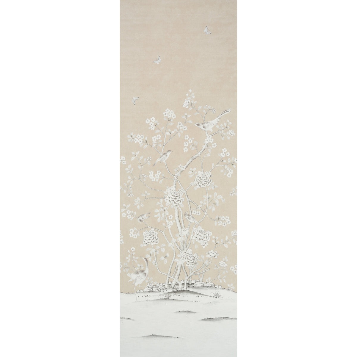 Schumacher Chinois Palais Vinyl Panel Stone Wallpaper Sample 5010161
