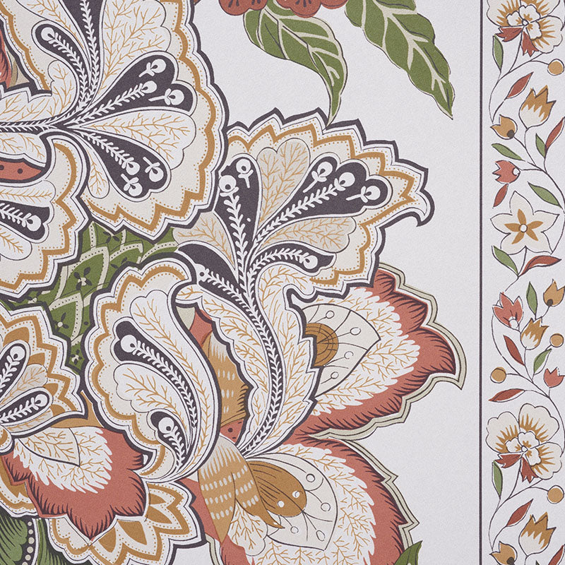 Schumacher Anjou Stripe Saffron Wallpaper Sample 5010172