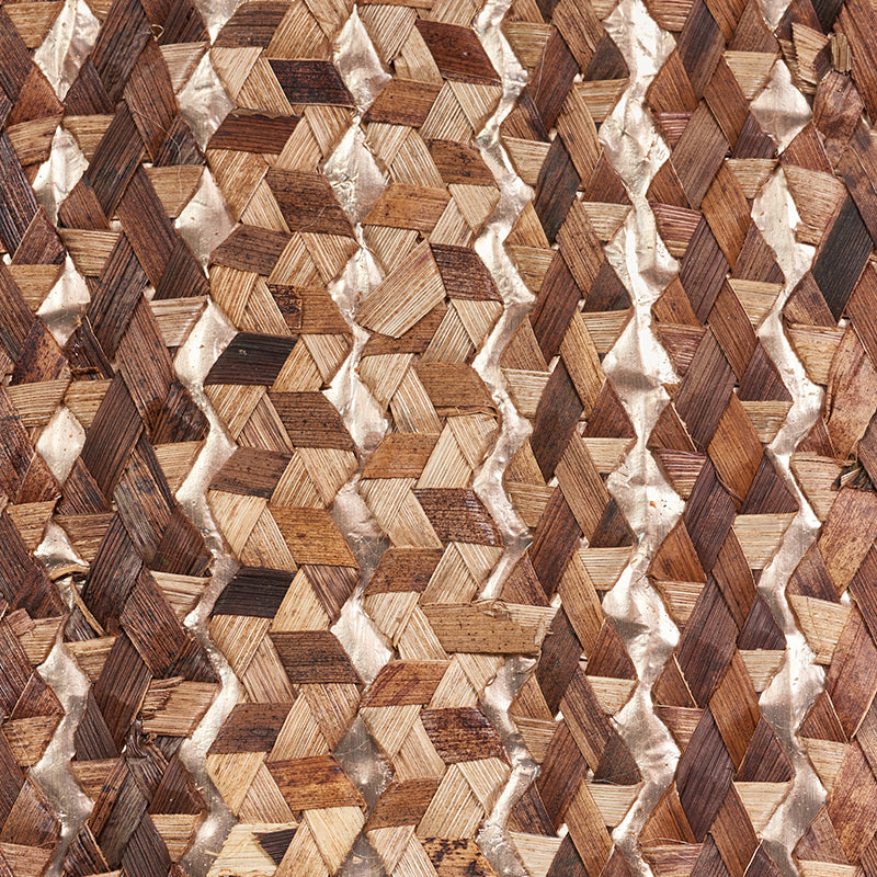 Schumacher Braided Bacbac Shimmer Copper Wallpaper Sample 5010210