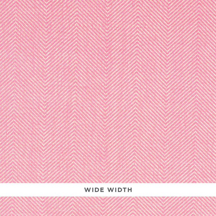 Schumacher Herringbone Paperweave Pink Wallpaper Sample 5010235