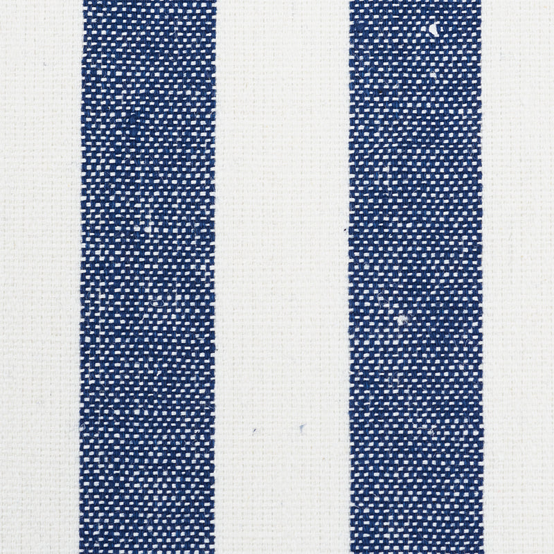 Schumacher Linen Stripe Indigo Wallpaper Sample 5010254