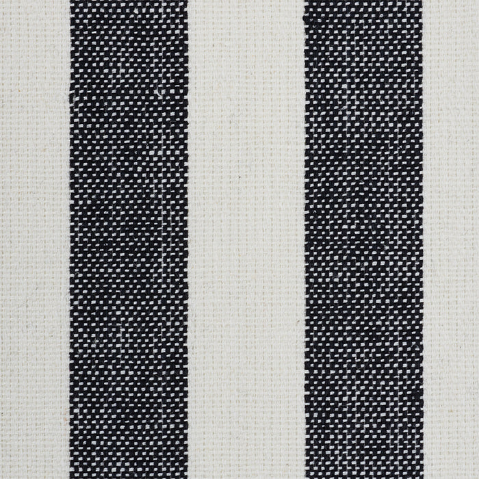 Schumacher Linen Stripe Black Wallpaper Sample 5010255