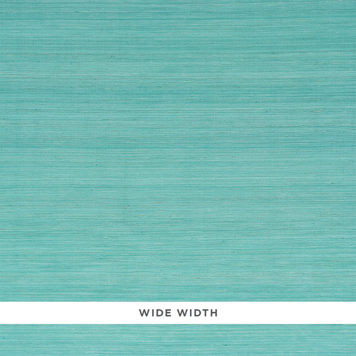 Schumacher Silk Strie Aqua Wallpaper Sample 5010273