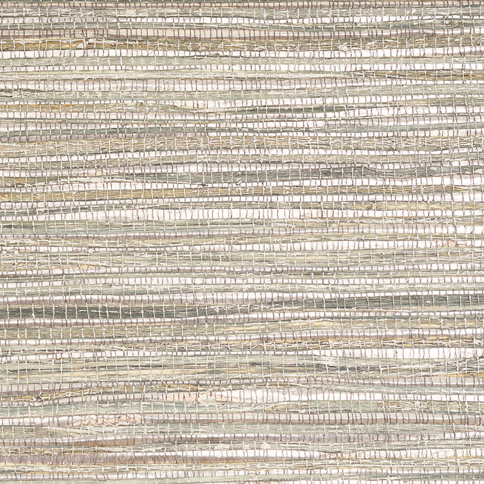 Schumacher Metallized Flax Sage Wallpaper Sample 5010281