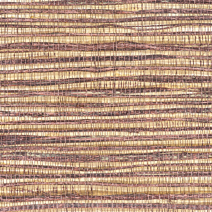 Schumacher Metallized Flax Aubergine Wallpaper Sample 5010283