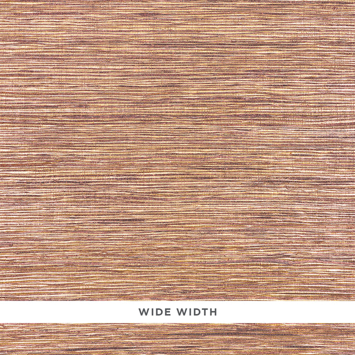 Schumacher Metallized Flax Aubergine Wallpaper Sample 5010283