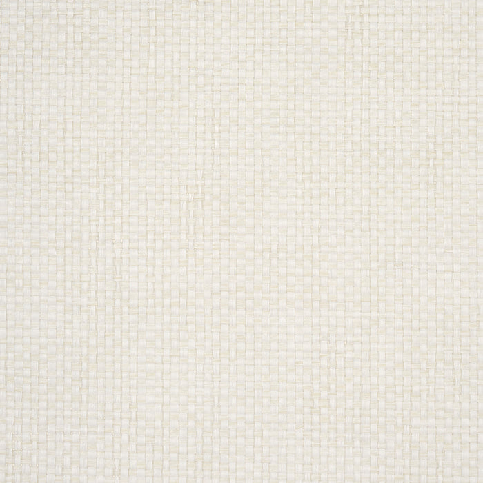 Schumacher Tonal Paperweave White Wallpaper Sample 5010295