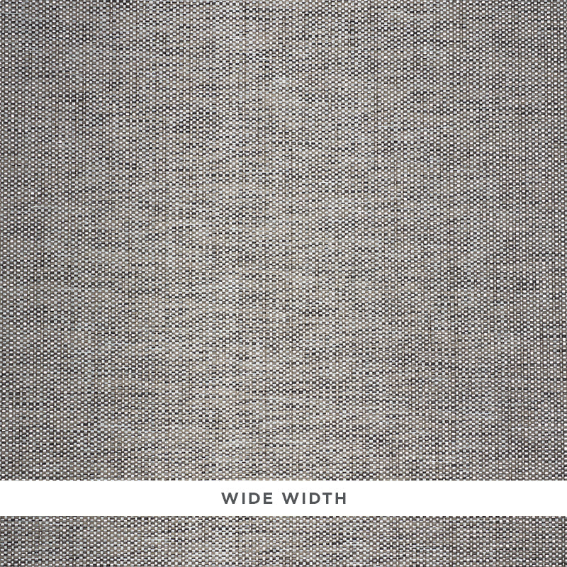 Schumacher Metal Paperweave Charcoal Wallpaper Sample 5010310