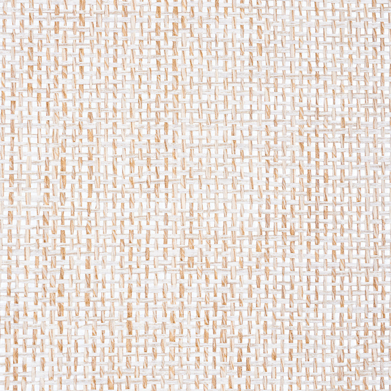 Schumacher Open Paperweave Shimmer Platinum Wallpaper Sample 5010330