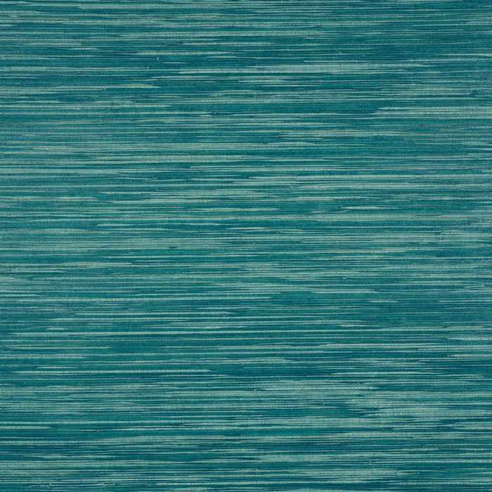 Schumacher Dyed Raffia Peacock Wallpaper Sample 5010342