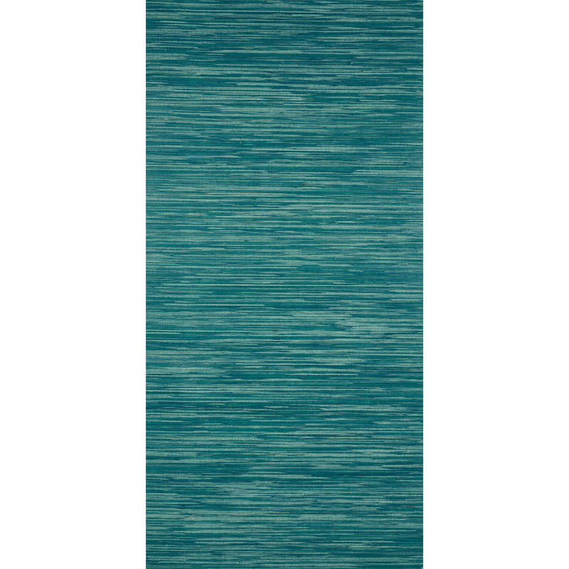Schumacher Dyed Raffia Peacock Wallpaper Sample 5010342
