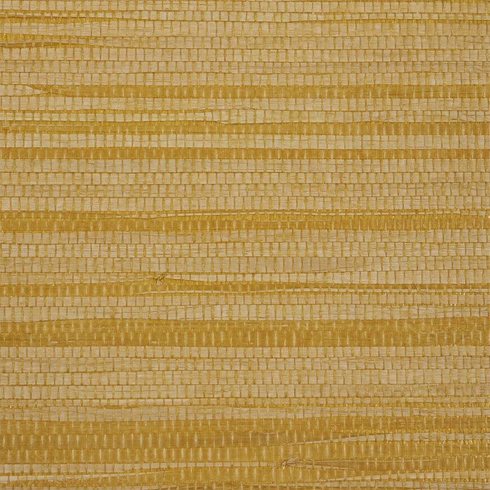 Schumacher Dyed Raffia Yellow Wallpaper Sample 5010344