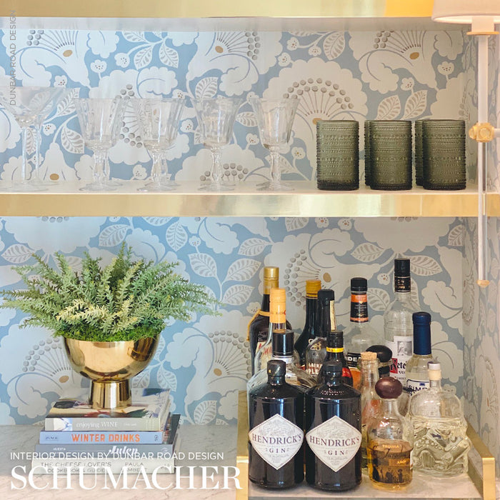 Schumacher Jackie Sky Wallpaper Sample 5010371