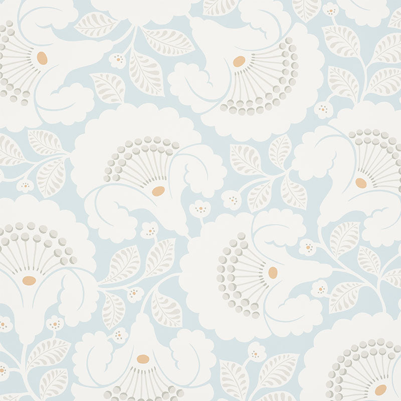 Schumacher Jackie Sky Wallpaper Sample 5010371
