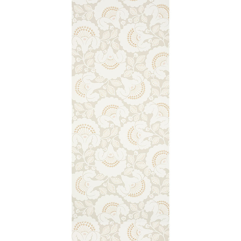 Schumacher Jackie Neutral Wallpaper Sample 5010372