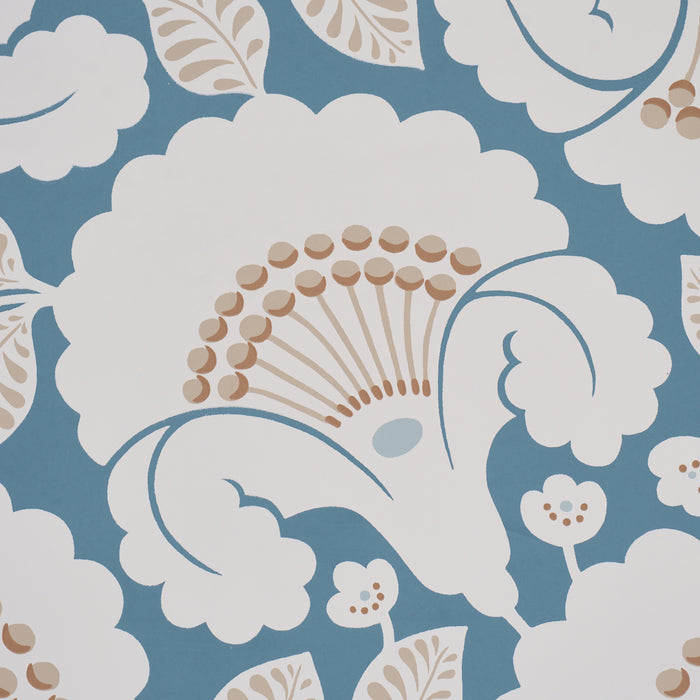 Schumacher Jackie Indigo Wallpaper Sample 5010374