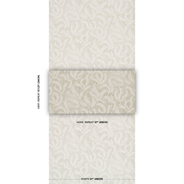 Schumacher Etched Fern Green Wallpaper 5010383